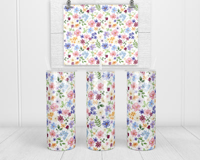Spring Flowers 20 oz insulated tumbler with lid and straw