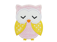 Spring Owl Sew or Iron on Embroidered Patch - Sew Lucky Embroidery