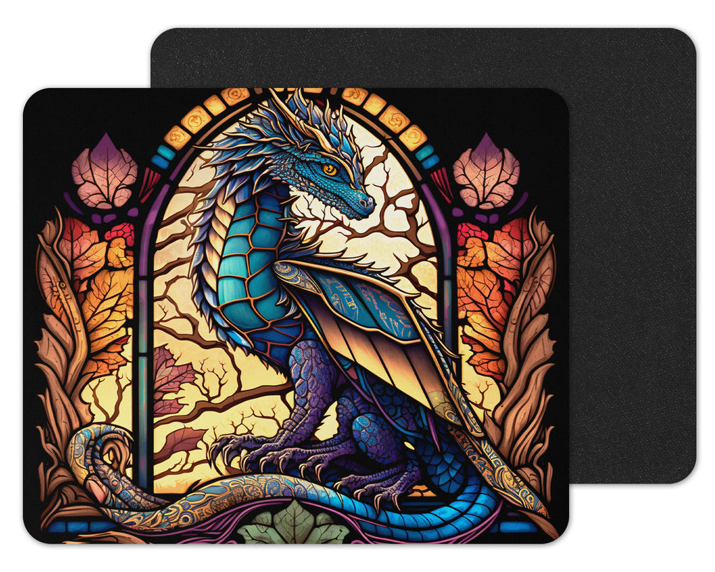 Stained Glass Dragon Mouse Pad - Sew Lucky Embroidery
