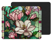 Stained Glass Magnolia Mouse Pad - Sew Lucky Embroidery
