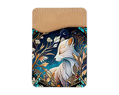 Stained Glass Wolf Phone Wallet