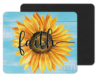 Sunflower Faith Mouse Pad - Sew Lucky Embroidery