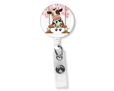 Swinging Cow Badge Reel