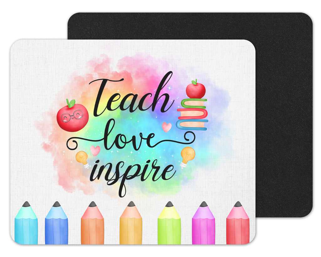 Teach Love Inspire Mouse Pad - Sew Lucky Embroidery