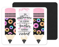 Teacher Pencils Mouse Pad - Sew Lucky Embroidery