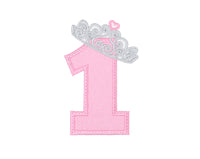 Tiara Princess Crown Birthday Number - Sew Lucky Embroidery