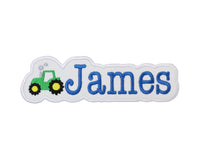 Tractor Name Sew or Iron on Patch - Sew Lucky Embroidery