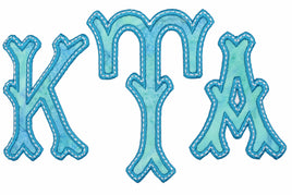 Watercolor Monogram Custom Personalized Sew or Iron on Patch