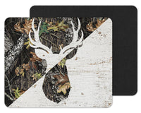 White and Camo Deer Split Mouse Pad - Sew Lucky Embroidery