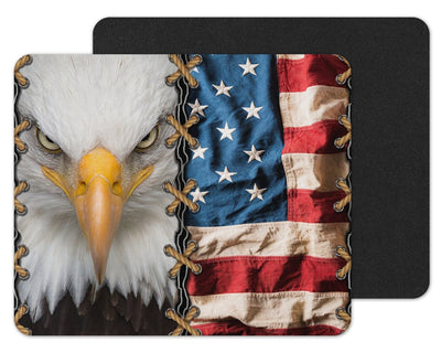 American Flag and Eagle Mouse Pad