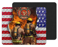 American Flag and Firefighter Rip Mouse Pad - Sew Lucky Embroidery