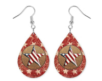 American Star Teardrop Earrings