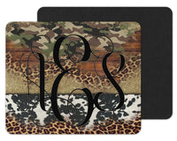 Animal Print Camo Custom Personalized Mouse Pad - Sew Lucky Embroidery