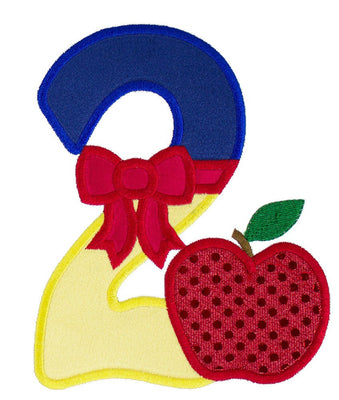 Apple Princess Birthday Number Patch