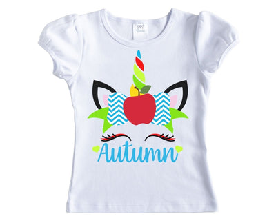 Apple Unicorn Back to School Personalized Shirt