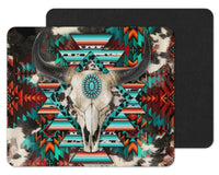 Aztec Bull Skull Mouse Pad - Sew Lucky Embroidery