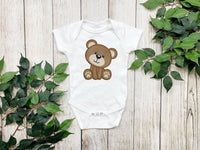 Baby Bear Sew or Iron on Embroidered Patch - Sew Lucky Embroidery