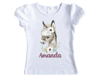 Baby Donkey Personalized Short or Long Sleeves Shirt - Sew Lucky Embroidery