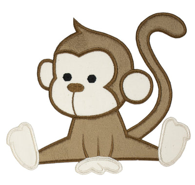 Baby Monkey Sew or Iron on Embroidered Patch