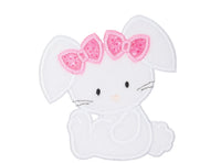 Baby Bunny Girl Easter Patch in your choice of Sew or Iron on - Sew Lucky Embroidery