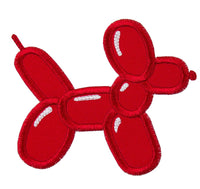 Balloon Dog Sew or Iron on Embroidered Patch - Sew Lucky Embroidery