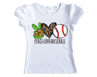 Baseball Love Girls  Short or Long Sleeves Shirt