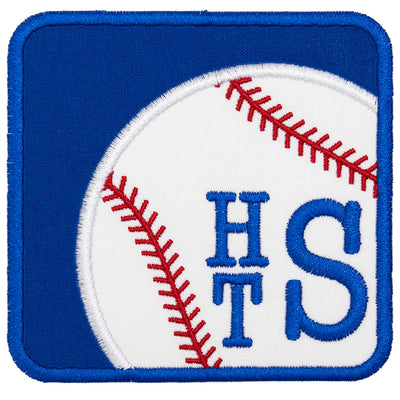 Baseball Monogram Patch Custom Initials Embroidered Sports Patch for Boys Jackets, Bags, or Team Gear Iron-On or Sew-On
