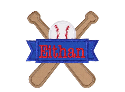 Baseball Bats Name Banner Sew on or Iron on Patch