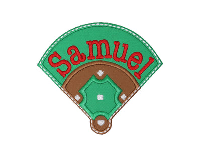 Baseball Diamond Custom Personalized Name Sew or Iron on Patch