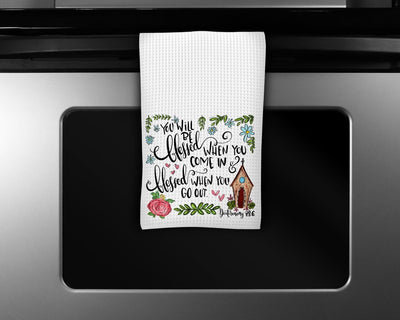 Blessed Waffle Weave Microfiber Kitchen Towel