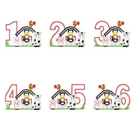 Barn Birthday Number Personalized Patch - Sew Lucky Embroidery