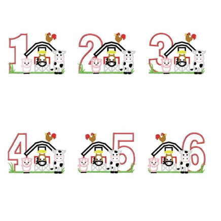 Barn Birthday Number Personalized Patch - Sew Lucky Embroidery