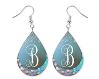 Bokeh Marquee Personalized Teardrop Earrings