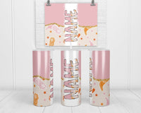 Boots and Stars Personalized 20oz Insulated Tumbler with Lid and Straw - Sew Lucky Embroidery