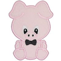 Cute Pig Patch for Boys Embroidered Iron On or Sew On Patch Piggy Applique Perfect for Backpacks, Clothing or Farm Animal Theme Gifts