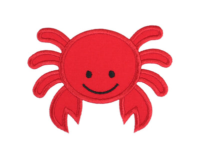 Boy Crab Sew or Iron on Embroidered Patch