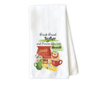 Break Bread Waffle Weave Microfiber Kitchen Towel - Sew Lucky Embroidery