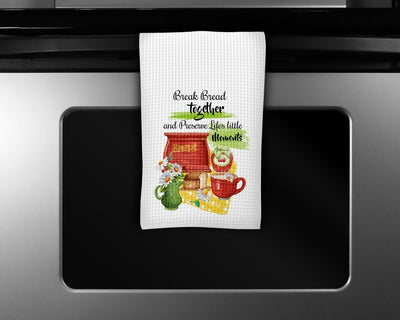 Break Bread Waffle Weave Microfiber Kitchen Towel