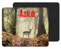 Buck in Fall Leaves Custom Personalized Mouse Pad