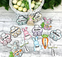 Carrot Easter Basket Name Tag - Sew Lucky Embroidery