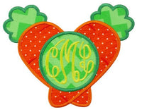 Carrots Monogram Patch - Sew Lucky Embroidery