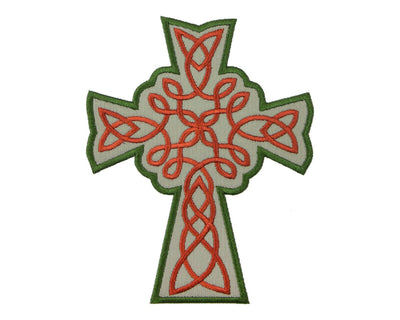 Celtic Knot Work Cross Religious Christian Sew or Iron on Patch