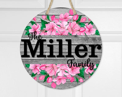 Cherry Blossom Personalized Door Hanger