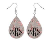 Cherry Blossoms Personalized Teardrop Earrings