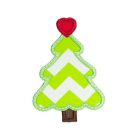 Christmas Tree Sew or Iron on Patch - Sew Lucky Embroidery