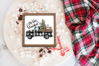 Christmas Truck Christmas Sign - Sew Lucky Embroidery