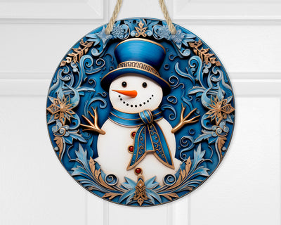 Christmas Snowman Door Hanger