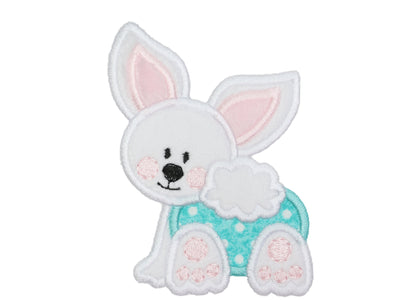 Crawling Baby Bunny Easter Patch in your choice of Sew or Iron on