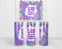 Crisis  20 oz insulated tumbler with lid and straw - Sew Lucky Embroidery