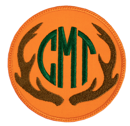 Deer Antlers Monogram Sew or Iron on Embroidered Patch - Sew Lucky Embroidery